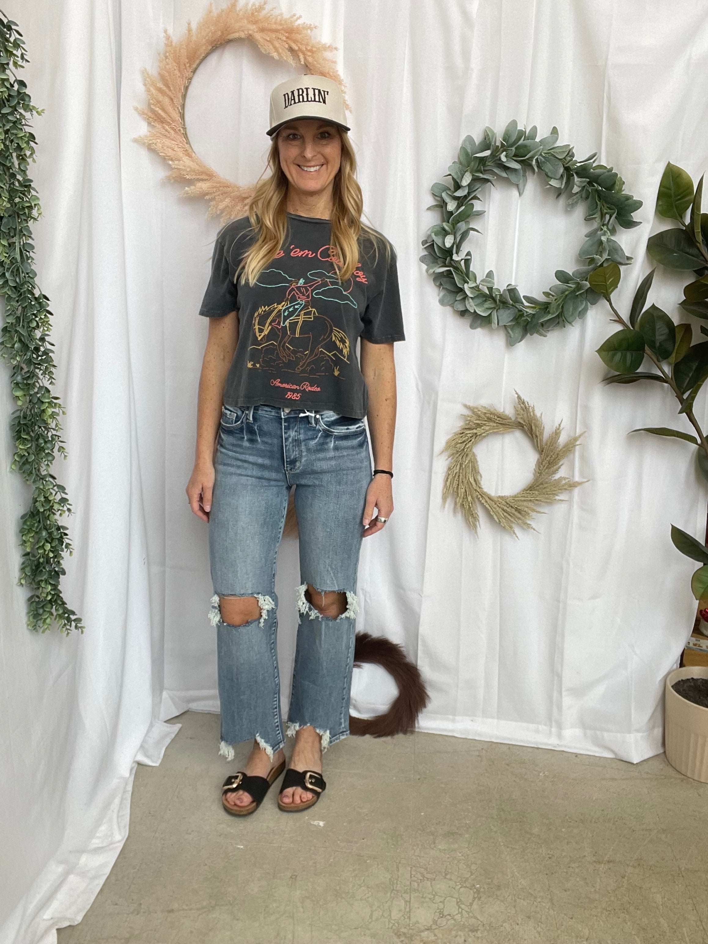 Petra Destroyed Wide Leg Jeans-Jeans-petra-The Silo Boutique, Women's Fashion Boutique Located in Warren and Grand Forks North Dakota