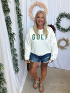 Oat Collective Golf Sweatshirt-Vintage White-Sweatshirts-oat-The Silo Boutique, Women's Fashion Boutique Located in Warren and Grand Forks North Dakota