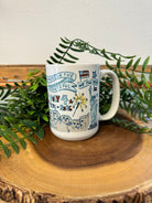 USA 250th Mug-Coffee Mugs-ivory and sage-The Silo Boutique, Women's Fashion Boutique Located in Warren and Grand Forks North Dakota