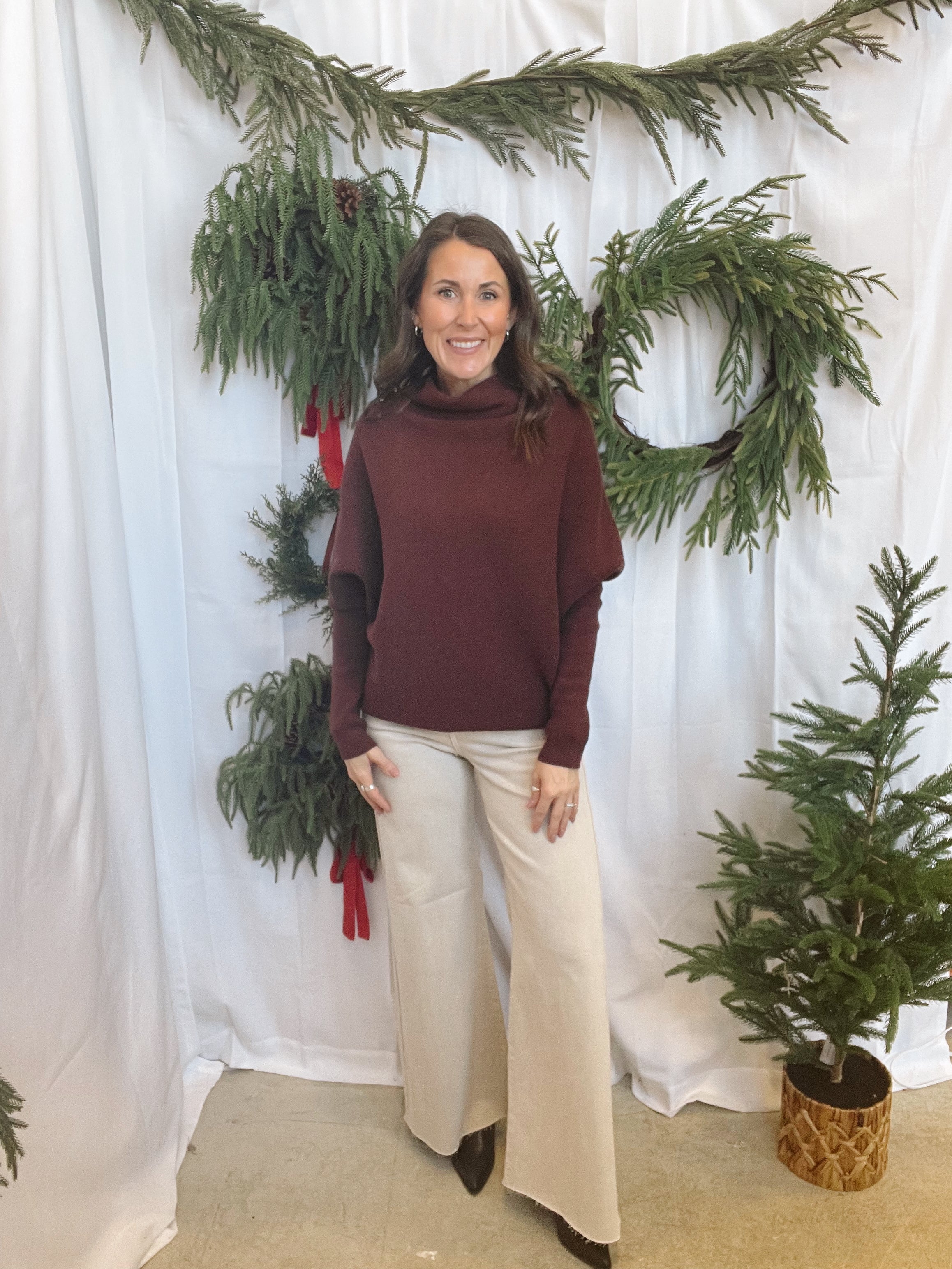 Ivy Sweater-Chocolate-Sweaters-bluivy-The Silo Boutique, Women's Fashion Boutique Located in Warren and Grand Forks North Dakota