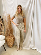 Stretch Beige Snake Pants-Jeans-miou muse-The Silo Boutique, Women's Fashion Boutique Located in Warren and Grand Forks North Dakota