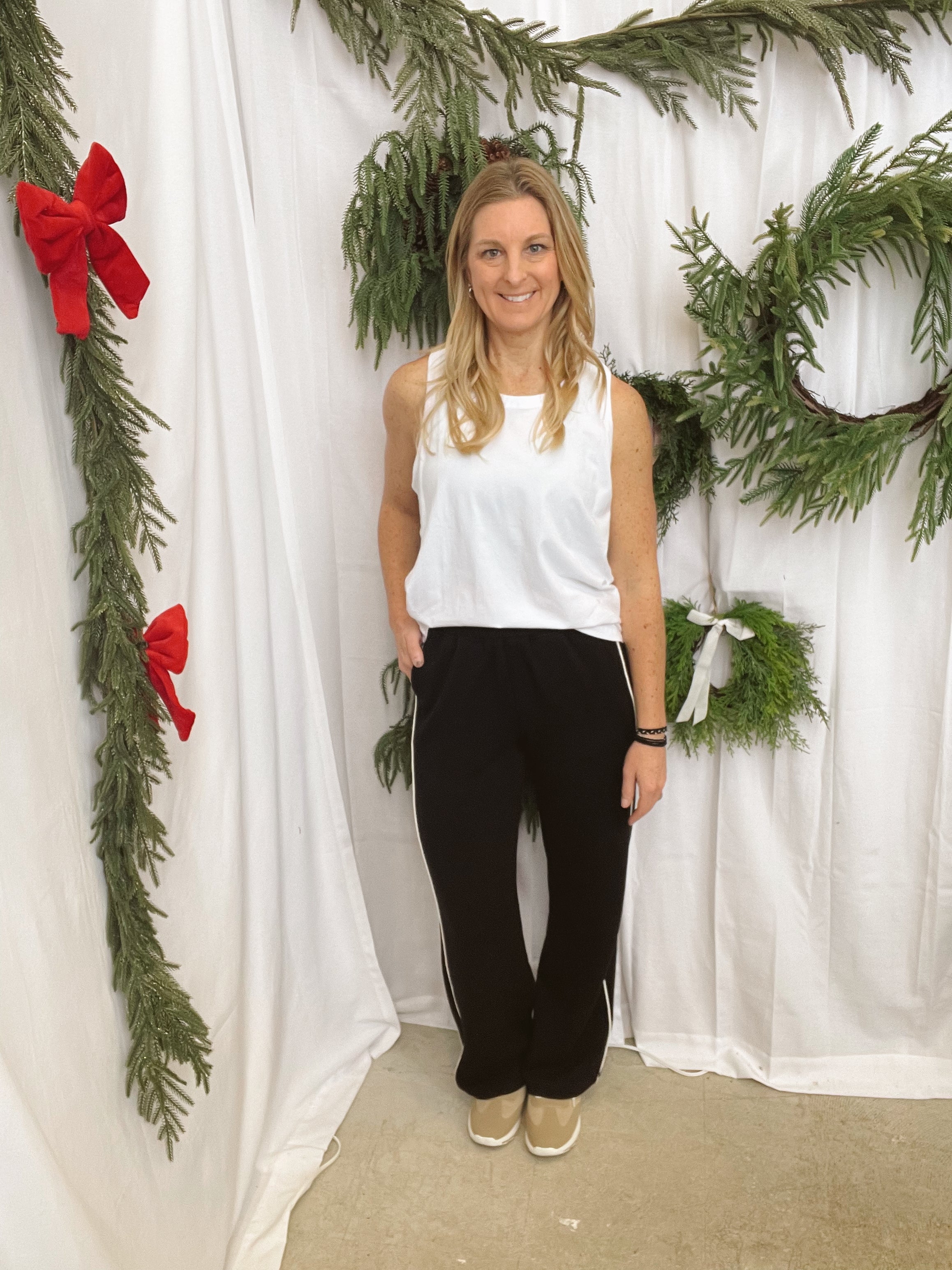 Rae Mode Piped Black Pants-Pants-rae mode-The Silo Boutique, Women's Fashion Boutique Located in Warren and Grand Forks North Dakota