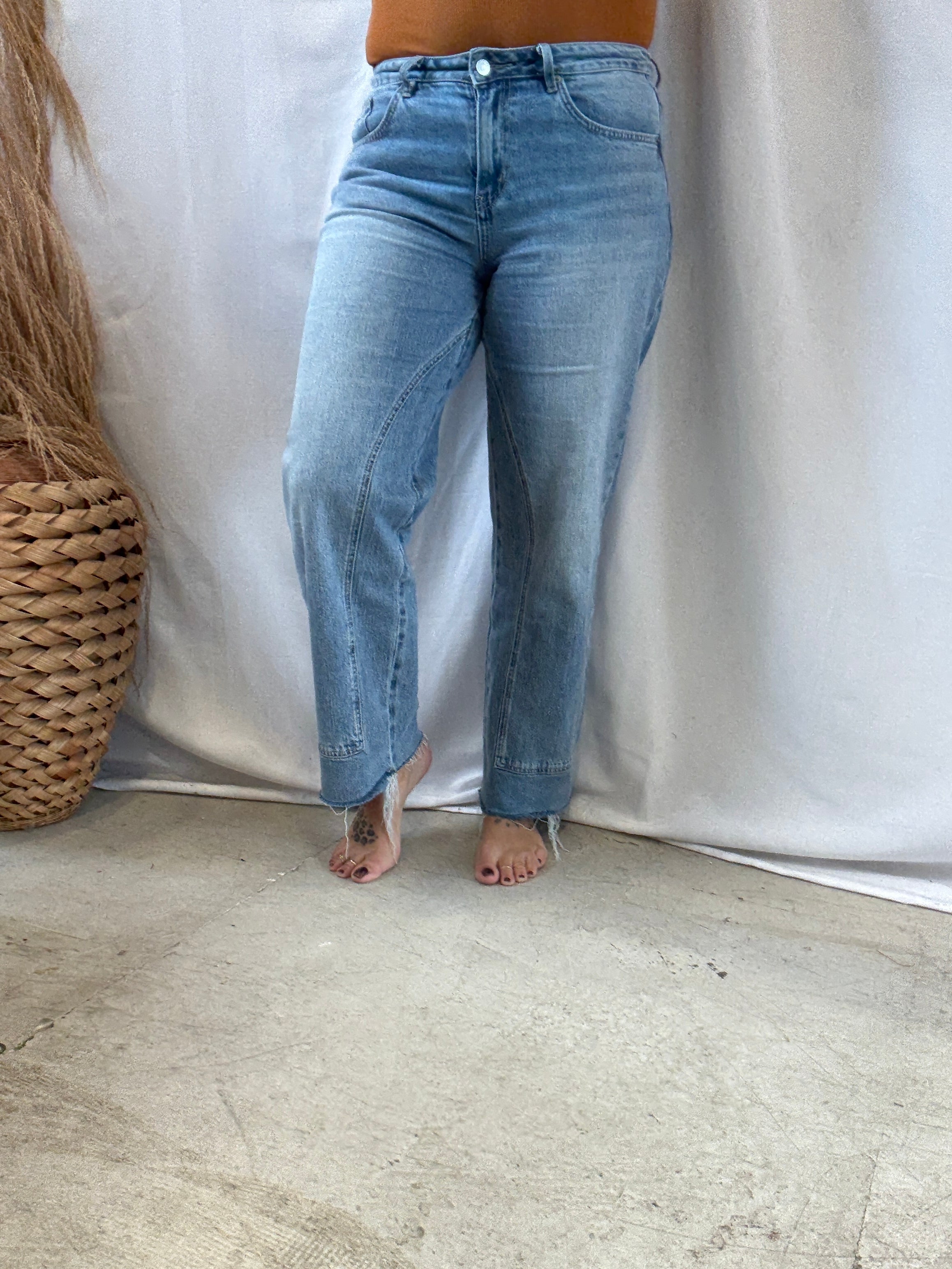 Mica Blue Lava Straight Leg Jeans-Jeans-mica-The Silo Boutique, Women's Fashion Boutique Located in Warren and Grand Forks North Dakota