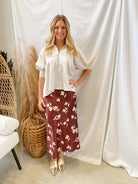 Glam Quarter Zip Satin Top-Champagne-Short Sleeve Tops-glam-The Silo Boutique, Women's Fashion Boutique Located in Warren and Grand Forks North Dakota