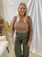 Becky Long Sleeve Scoop Neck Ribbed Top-Long Sleeve Tops-stacatto-The Silo Boutique, Women's Fashion Boutique Located in Warren and Grand Forks North Dakota