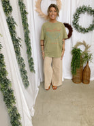 Puff Free Bird Graphic Tee-Olive-Short Sleeve Tops-zutter-The Silo Boutique, Women's Fashion Boutique Located in Warren and Grand Forks North Dakota