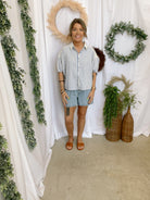 Amanda Blue Denim Shorts-Shorts-wishlist-The Silo Boutique, Women's Fashion Boutique Located in Warren and Grand Forks North Dakota
