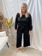 P Cill Black Jumpsuit-Jumpsuits & Rompers-p cill-The Silo Boutique, Women's Fashion Boutique Located in Warren and Grand Forks North Dakota