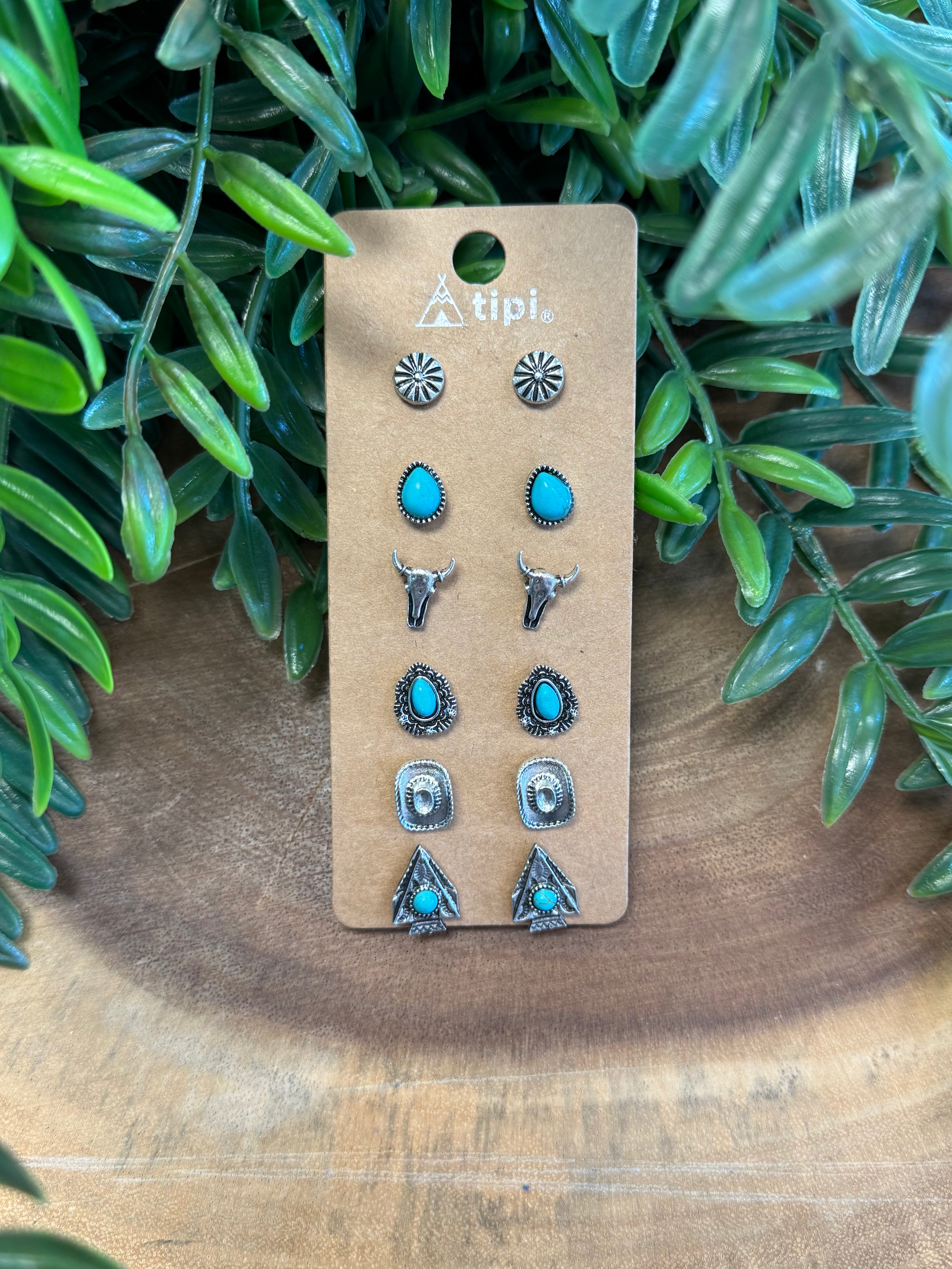 6 pack Cowgirl Earring Set-Earrings-Dallas Market-The Silo Boutique, Women's Fashion Boutique Located in Warren and Grand Forks North Dakota