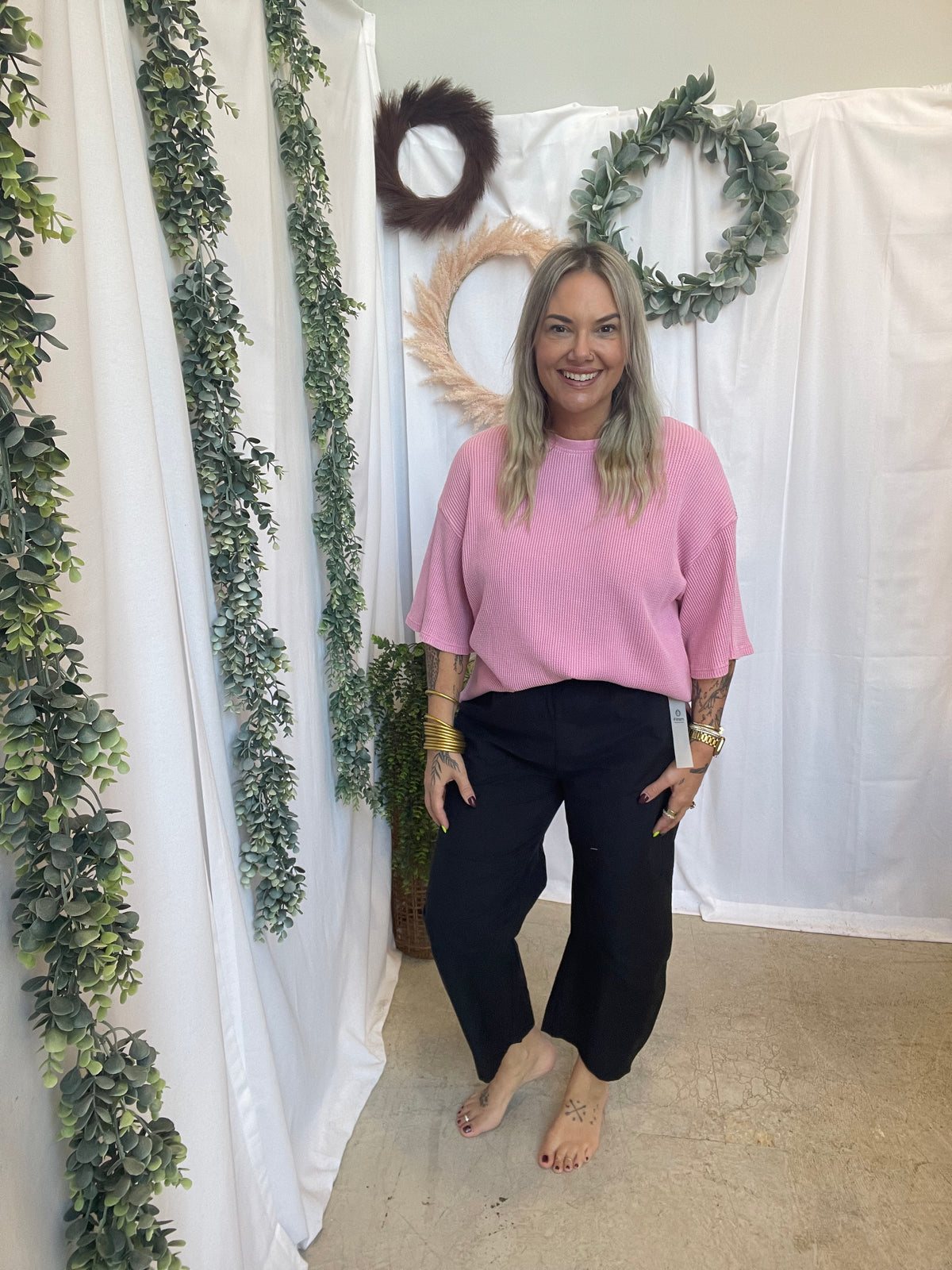 Mono B Mesa Barrel Pants-Brown-Pants-mono b-The Silo Boutique, Women's Fashion Boutique Located in Warren and Grand Forks North Dakota