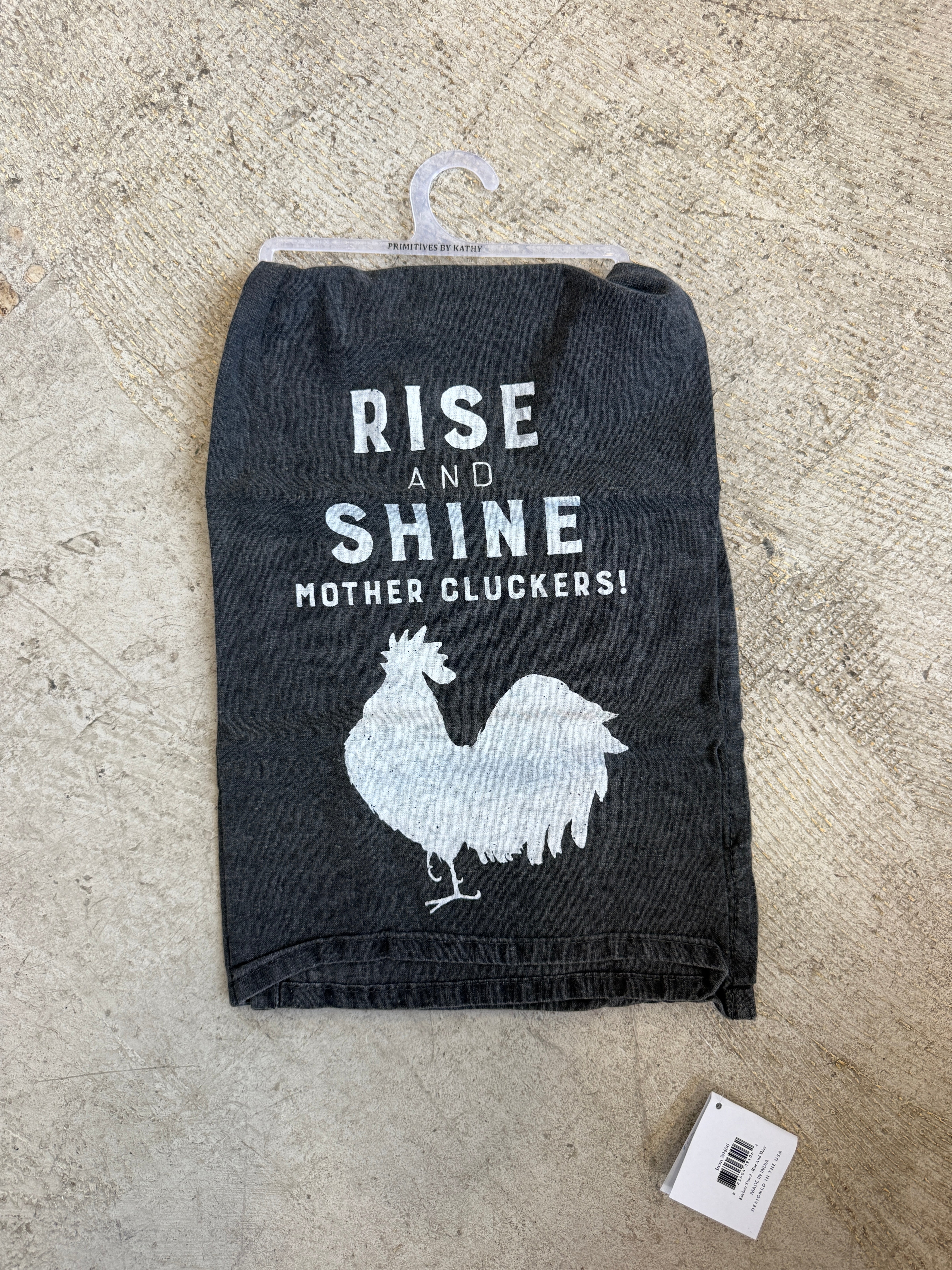 Rise and Shine Tea Towel-Tea Towels-primitives-The Silo Boutique, Women's Fashion Boutique Located in Warren and Grand Forks North Dakota