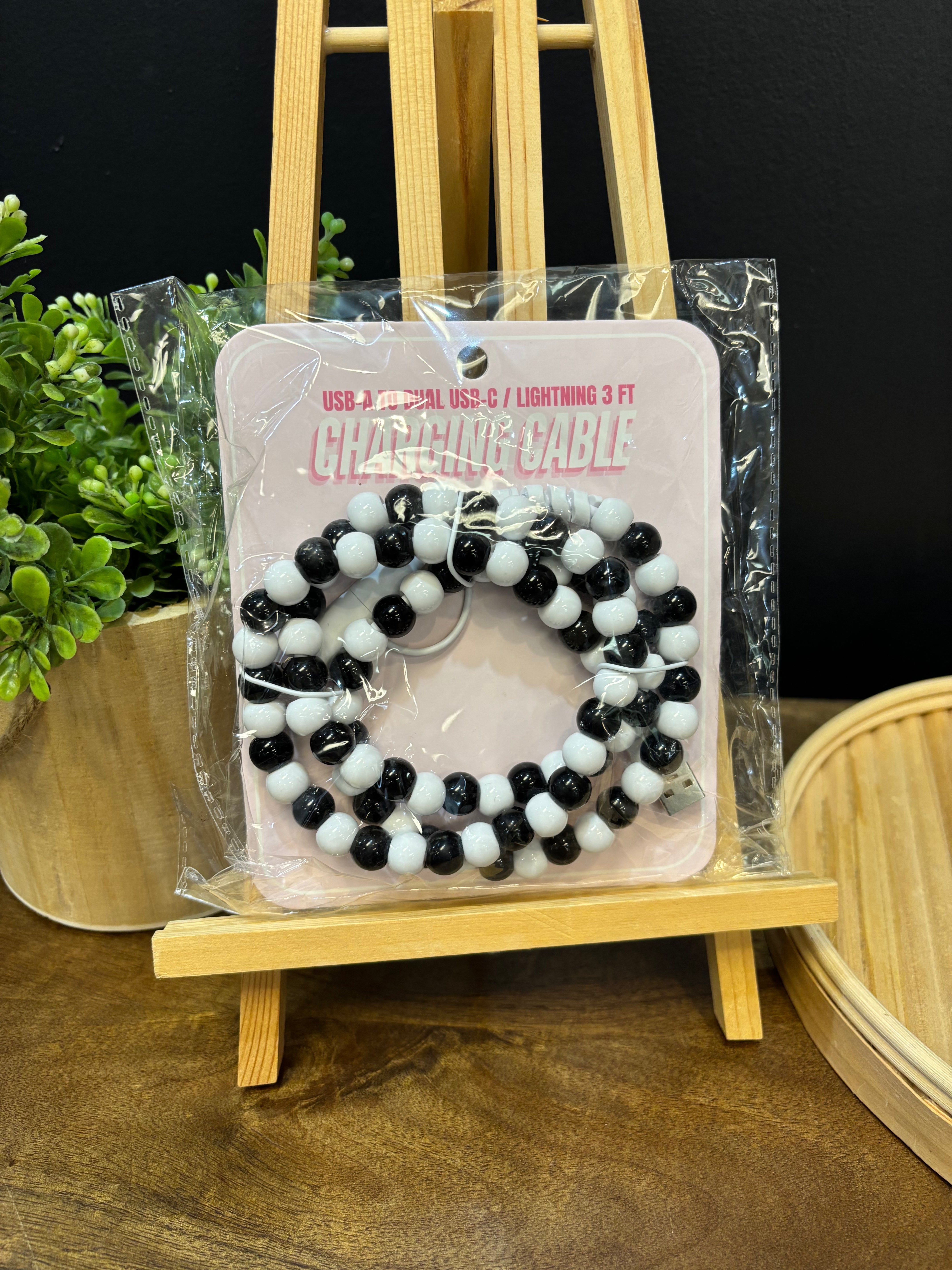TikTok Fast Charging Cable-Black/White-The Silo Boutique-The Silo Boutique, Women's Fashion Boutique Located in Warren and Grand Forks North Dakota