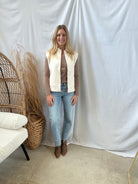 Zip Up Sweater Vest-Cream-Vests-stacatto-The Silo Boutique, Women's Fashion Boutique Located in Warren and Grand Forks North Dakota