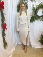 Riley Sweater Skirt-Oatmeal-Skirts-hyfve-The Silo Boutique, Women's Fashion Boutique Located in Warren and Grand Forks North Dakota