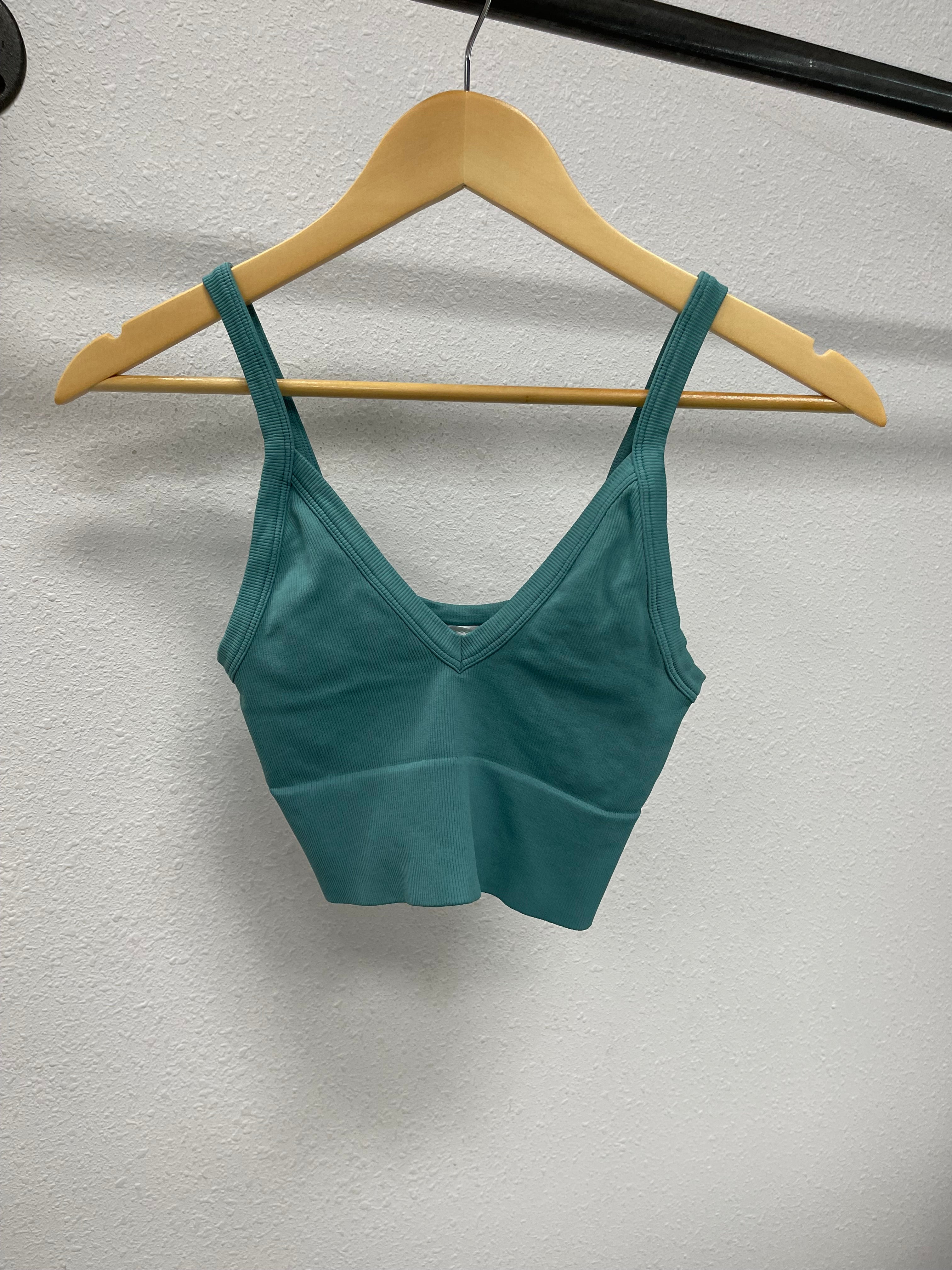 NikiBiki Ribbed V-Neck Bra Top-Bralettes-nikibiki-The Silo Boutique, Women's Fashion Boutique Located in Warren and Grand Forks North Dakota