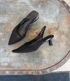 Black Mesh Kitten Heel-Final Sale-Heels-ccocci-The Silo Boutique, Women's Fashion Boutique Located in Warren and Grand Forks North Dakota