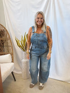 Denim Blue Barrel Overall Jeans-Final Sale-Jeans-listicle-The Silo Boutique, Women's Fashion Boutique Located in Warren and Grand Forks North Dakota
