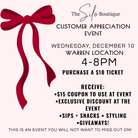 Wednesday, December 10 Shopping Ticket-Warren 4-8pm-The Silo Boutique-The Silo Boutique, Women's Fashion Boutique Located in Warren and Grand Forks North Dakota