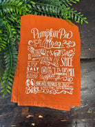 Pumpkin Pie Tea Towel-Tea Towels-primitives-The Silo Boutique, Women's Fashion Boutique Located in Warren and Grand Forks North Dakota