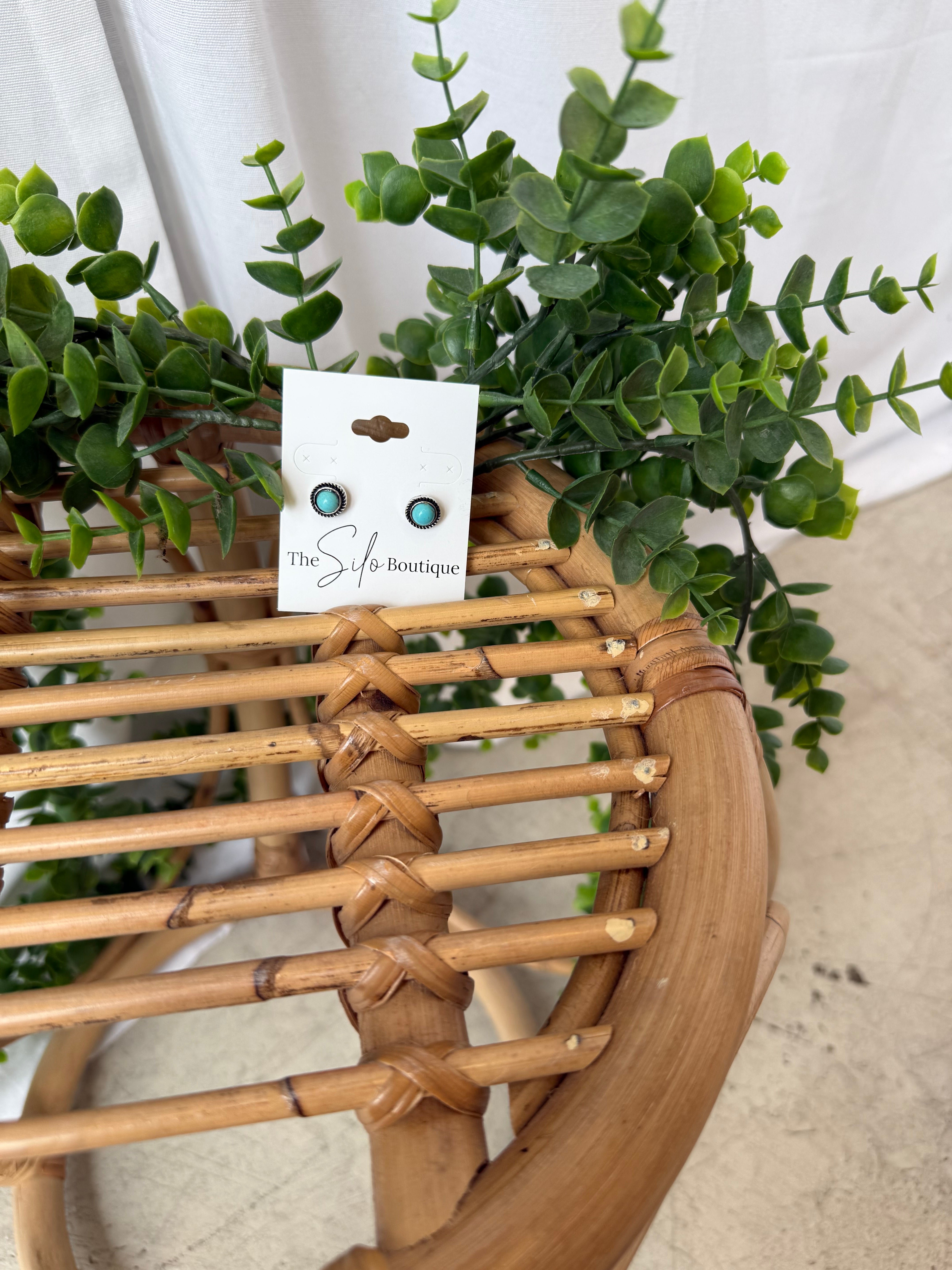 Turquoise Pearl Earrings-Earrings-faire-The Silo Boutique, Women's Fashion Boutique Located in Warren and Grand Forks North Dakota
