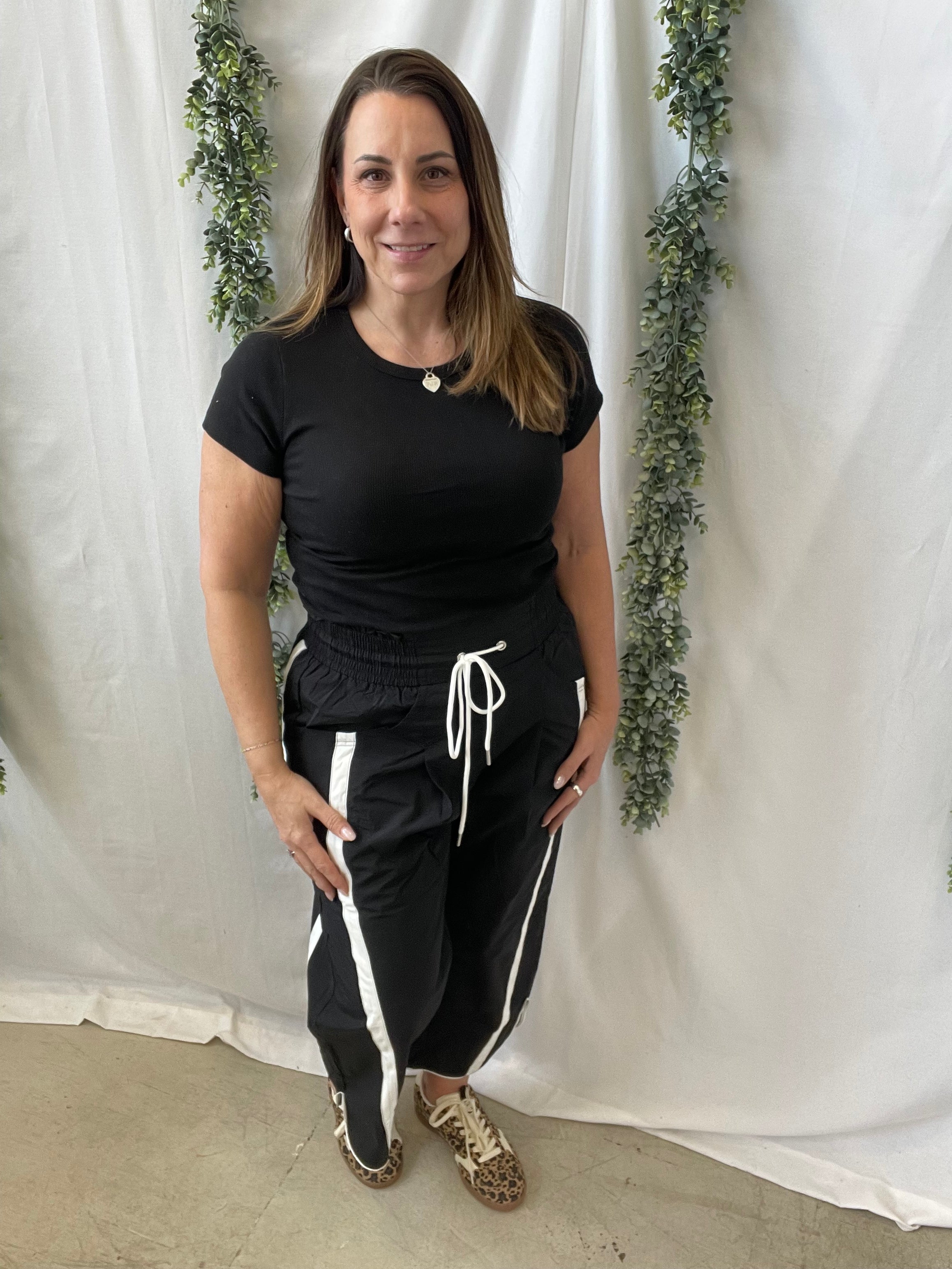Bucket Windbreaker Pants-Black-Pants-bucketlist-The Silo Boutique, Women's Fashion Boutique Located in Warren and Grand Forks North Dakota
