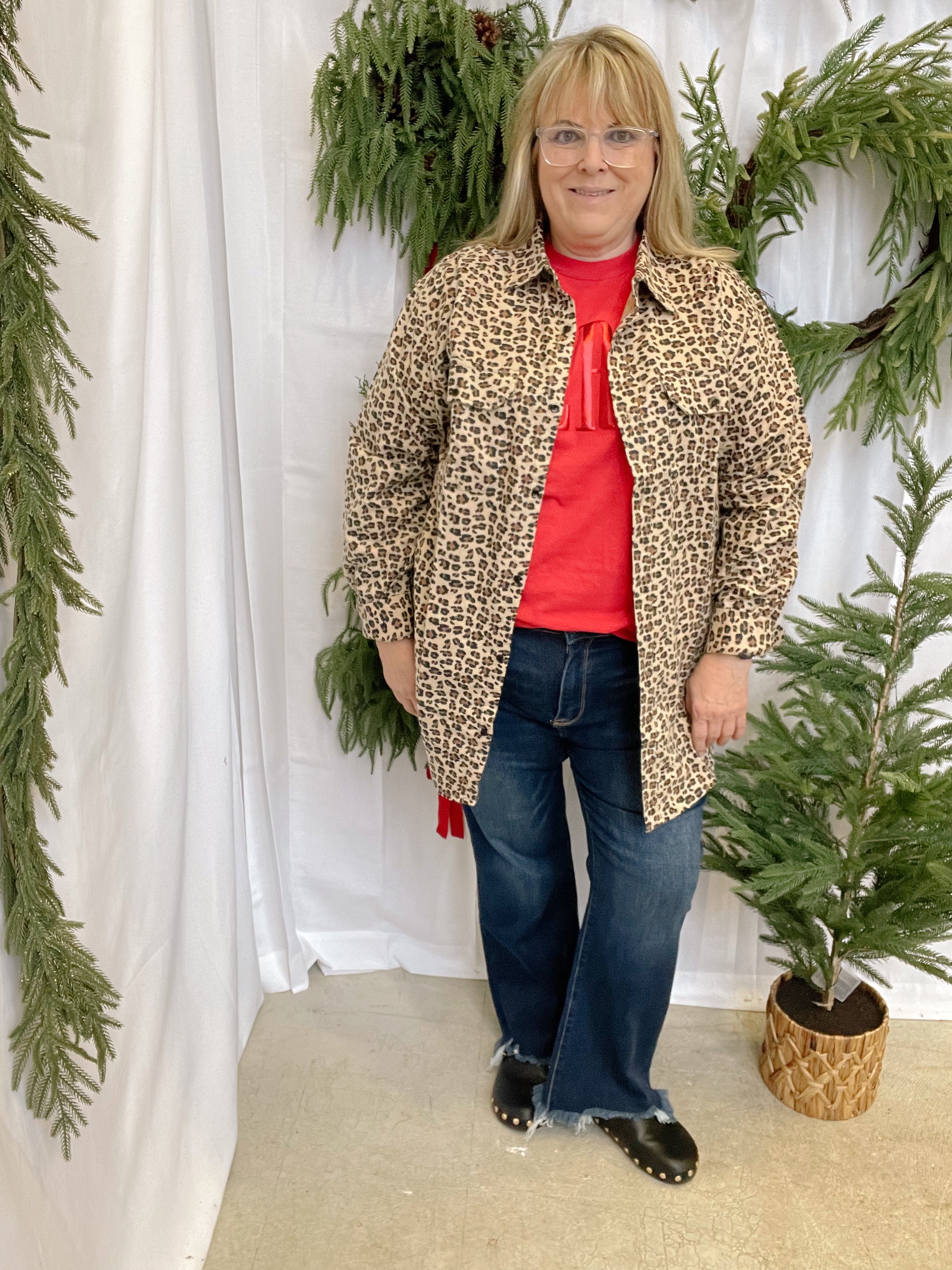 Leopard Flannel-Final Sale-Long Sleeve Tops-spirit tribe-The Silo Boutique, Women's Fashion Boutique Located in Warren and Grand Forks North Dakota