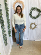 Mono B Essential Henley Top-Long Sleeve Tops-mono b-The Silo Boutique, Women's Fashion Boutique Located in Warren and Grand Forks North Dakota