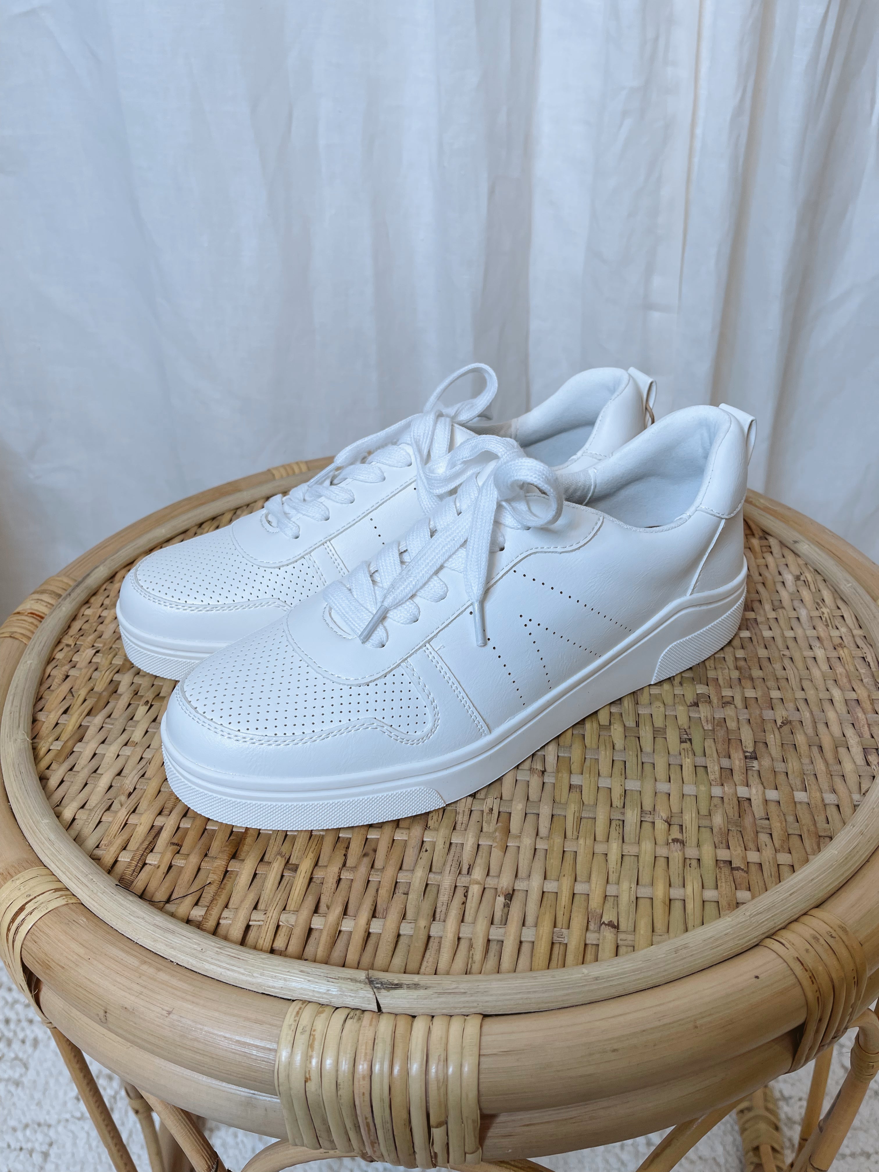 Mia Alta White Sneaker-Final Sale-Sneakers-MIA-The Silo Boutique, Women's Fashion Boutique Located in Warren and Grand Forks North Dakota