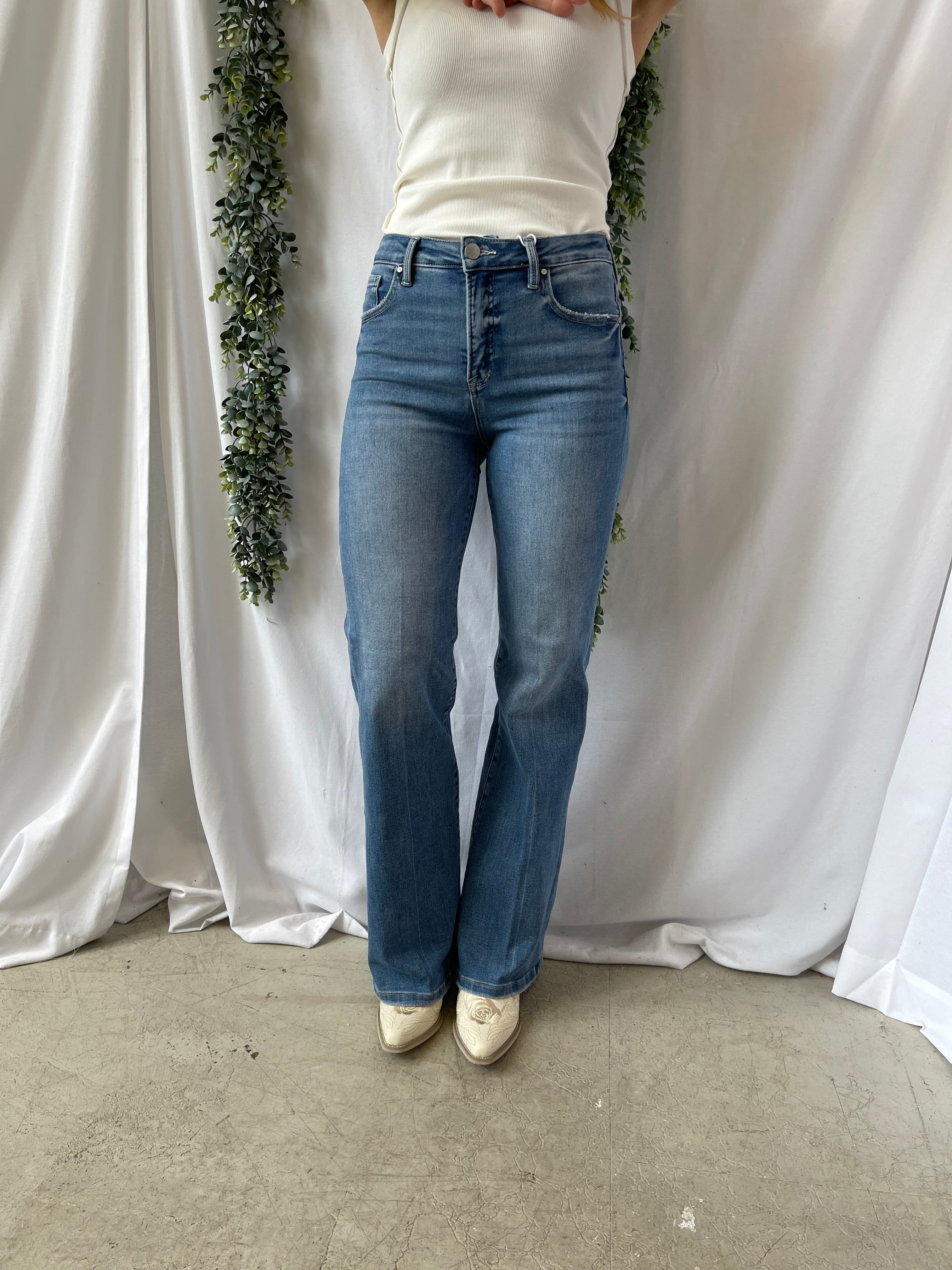 Risen Perfect Flare Jeans-Jeans-risen-The Silo Boutique, Women's Fashion Boutique Located in Warren and Grand Forks North Dakota