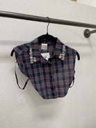 Corporate Collar-Navy Christmas-Short Sleeve Tops-Summer Tees-The Silo Boutique, Women's Fashion Boutique Located in Warren and Grand Forks North Dakota