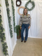 Angie Off the Shoulder Top-Brown-Long Sleeve Tops-love tree-The Silo Boutique, Women's Fashion Boutique Located in Warren and Grand Forks North Dakota