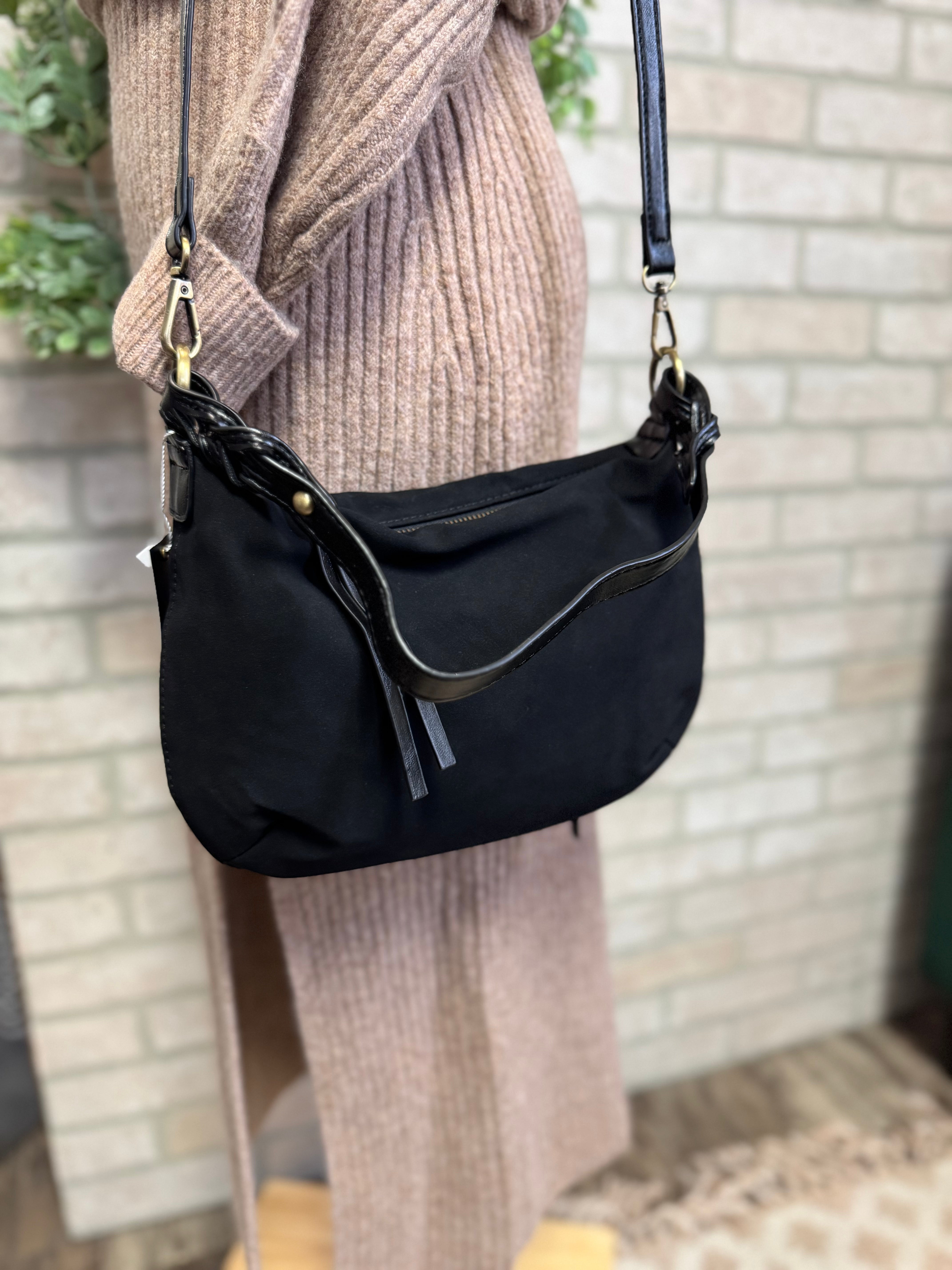 Joy Susan Effie Hobo Purse-Black-Purses-joy susan-The Silo Boutique, Women's Fashion Boutique Located in Warren and Grand Forks North Dakota