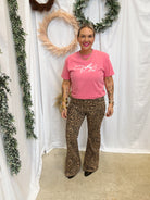 Judy Blue Leopard Flare Jeans-Jeans-judy blue-The Silo Boutique, Women's Fashion Boutique Located in Warren and Grand Forks North Dakota