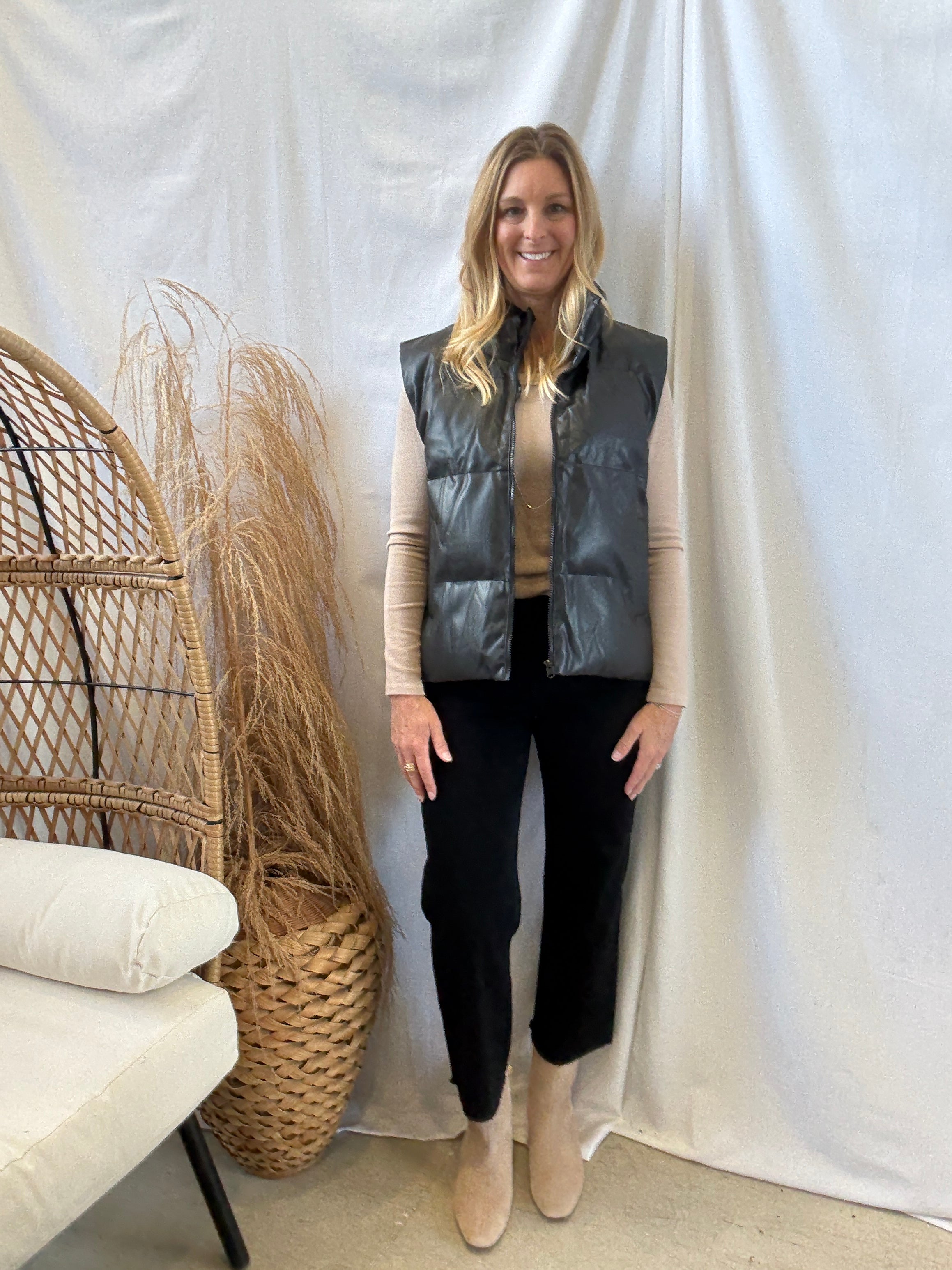 Mica Black Beauty Wide Leg Jeans-Final Sale-Jeans-mica-The Silo Boutique, Women's Fashion Boutique Located in Warren and Grand Forks North Dakota