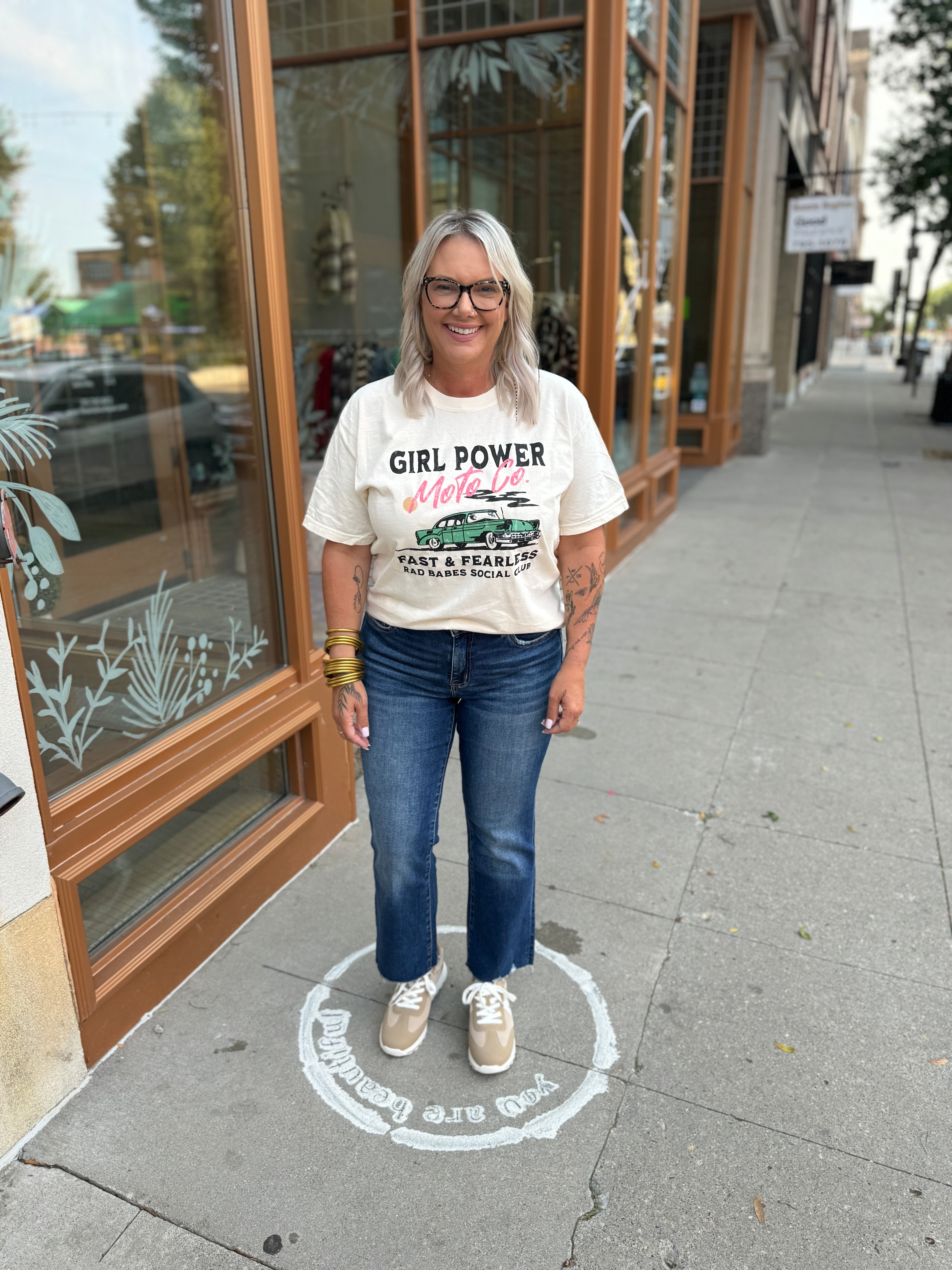 Girl Power Moto Co Graphic Tee-Final Sale-Graphic Tees-lucy + co-The Silo Boutique, Women's Fashion Boutique Located in Warren and Grand Forks North Dakota