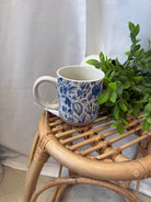 Blue Delft Stone Coffee Mug-Drinkware-sweet water decor-The Silo Boutique, Women's Fashion Boutique Located in Warren and Grand Forks North Dakota