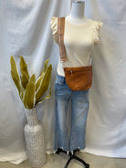 Pretty Simple Westlyn Woven Bum Bag-Brown-pretty simple-The Silo Boutique, Women's Fashion Boutique Located in Warren and Grand Forks North Dakota