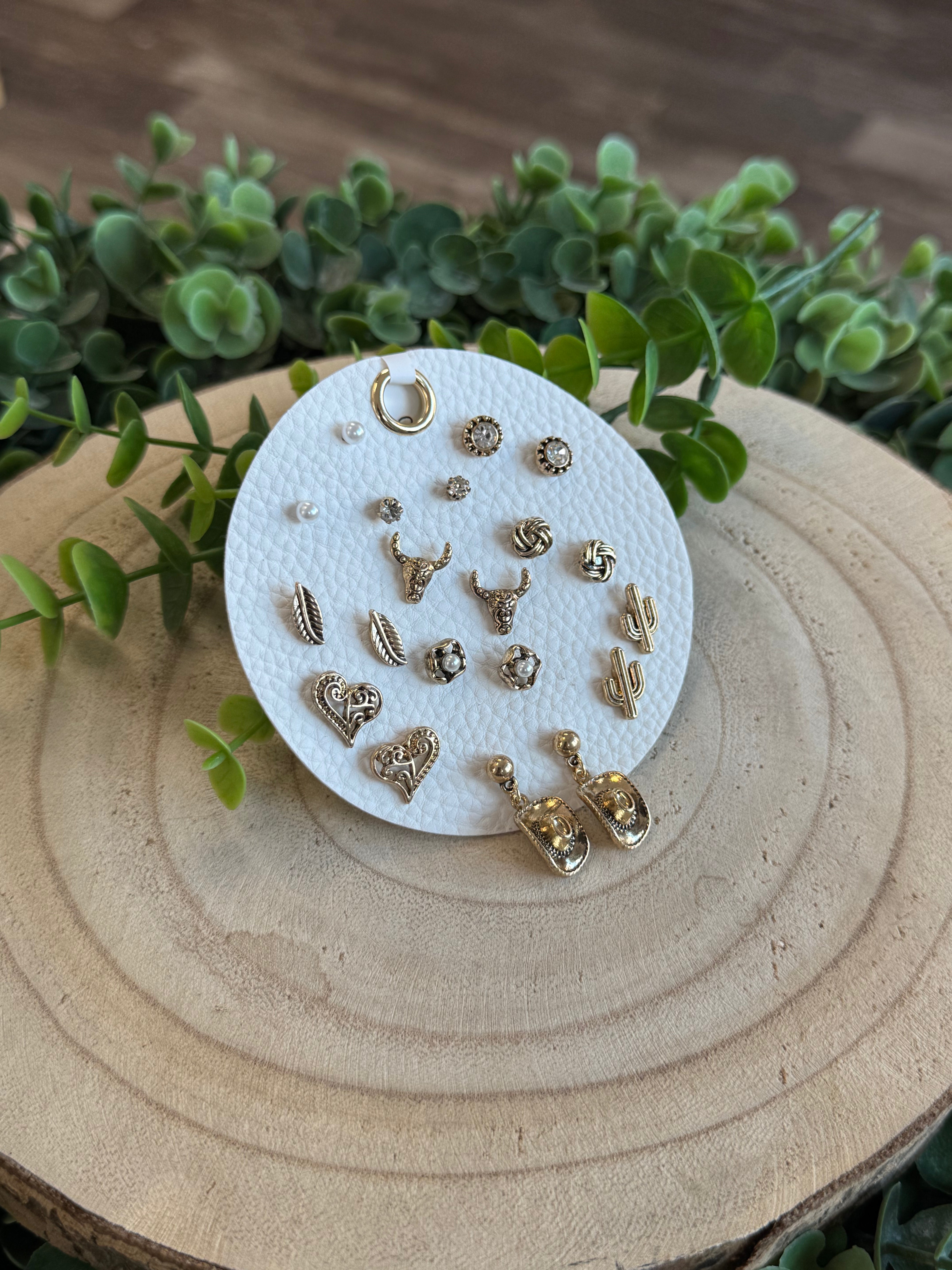 Ten Pair West Earrings Set-Earrings-Fame-The Silo Boutique, Women's Fashion Boutique Located in Warren and Grand Forks North Dakota