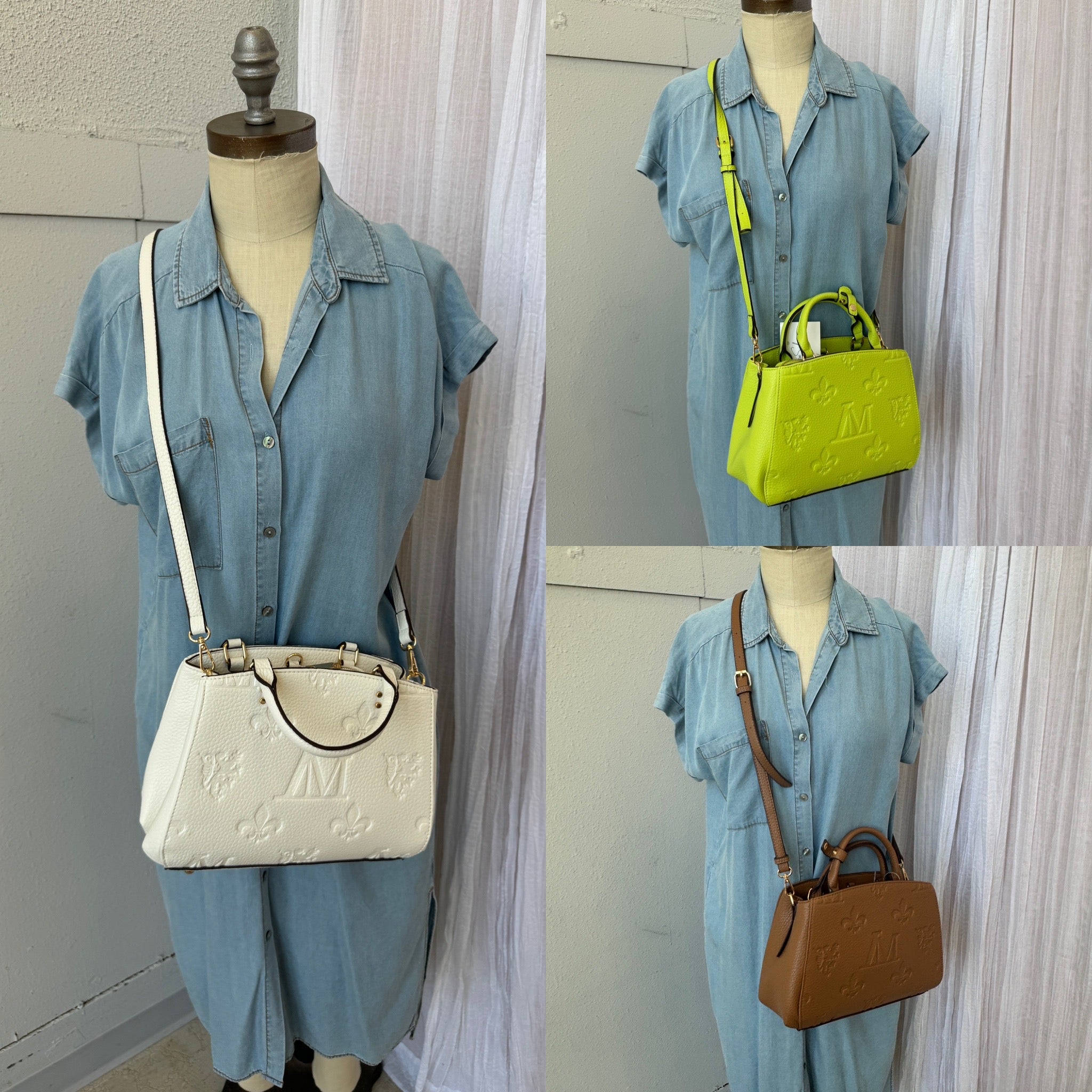 Mimi Embossed Crossbody Purse +Wallet-Final Sale-Crossbody Purses-princess purse-The Silo Boutique, Women's Fashion Boutique Located in Warren and Grand Forks North Dakota