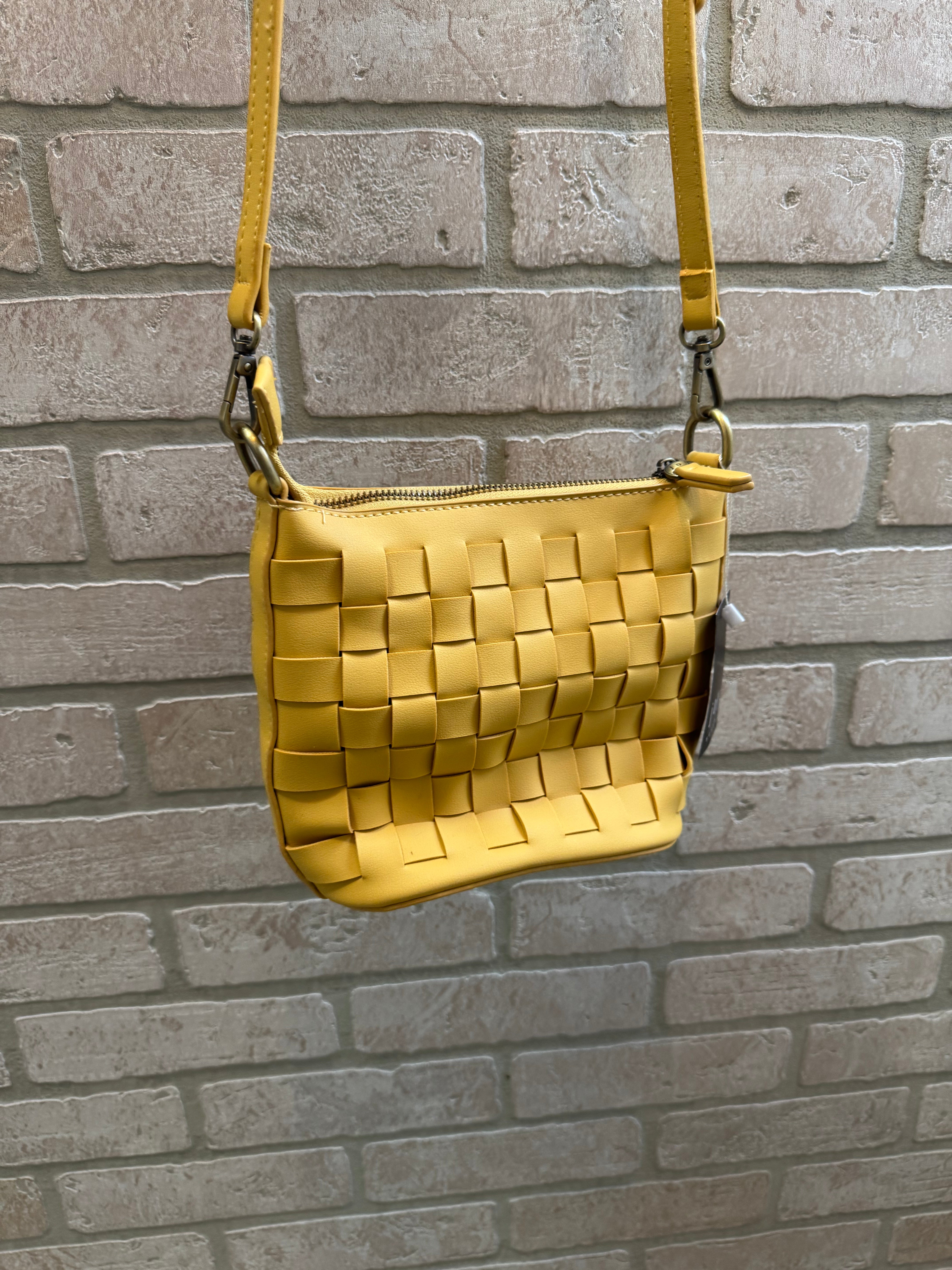 Joy Susan Maci Woven Purse-Yellow-Purses-joy susan-The Silo Boutique, Women's Fashion Boutique Located in Warren and Grand Forks North Dakota