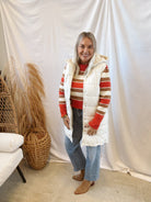 Long Puffer Vest-Ivory-Vests-diamonante-The Silo Boutique, Women's Fashion Boutique Located in Warren and Grand Forks North Dakota