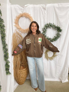 Mocha Mouse Rodeo Jacket-Coats & Jackets-davi-The Silo Boutique, Women's Fashion Boutique Located in Warren and Grand Forks North Dakota