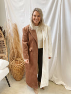 Two Tone Tuxedo Jacket-Coats & Jackets-blue B-The Silo Boutique, Women's Fashion Boutique Located in Warren and Grand Forks North Dakota