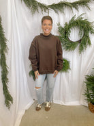 Brown Favorite Sweatshirt-Sweatshirts-bucketlist-The Silo Boutique, Women's Fashion Boutique Located in Warren and Grand Forks North Dakota