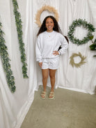 Carly Sweat Shorts-Ash-Shorts-tictoc-The Silo Boutique, Women's Fashion Boutique Located in Warren and Grand Forks North Dakota