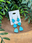 3 Tier Turquoise Earrings-Earrings-Dallas Market-The Silo Boutique, Women's Fashion Boutique Located in Warren and Grand Forks North Dakota