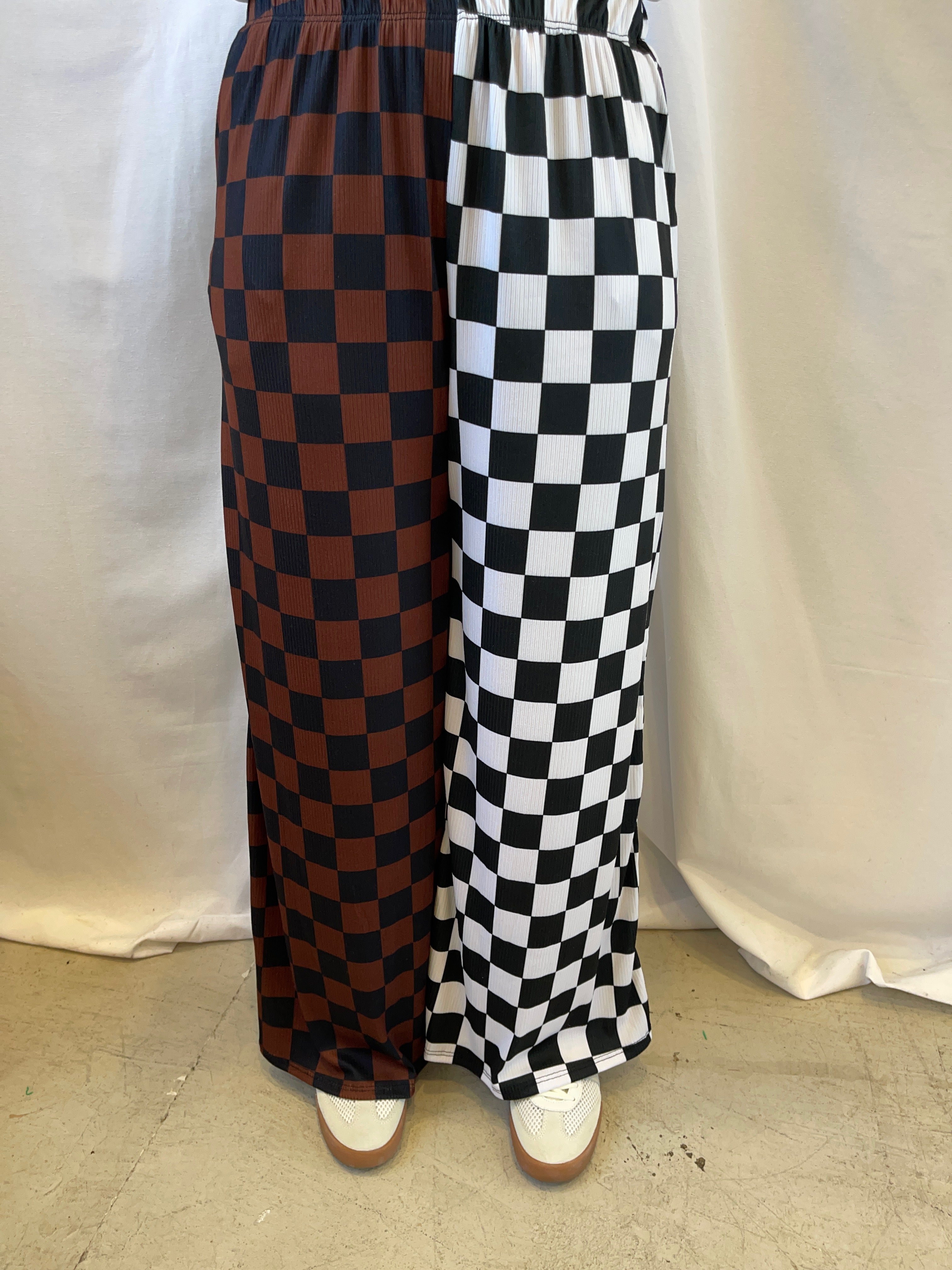 Jade Split Decision Checkered Pants-Pants-jade-The Silo Boutique, Women's Fashion Boutique Located in Warren and Grand Forks North Dakota