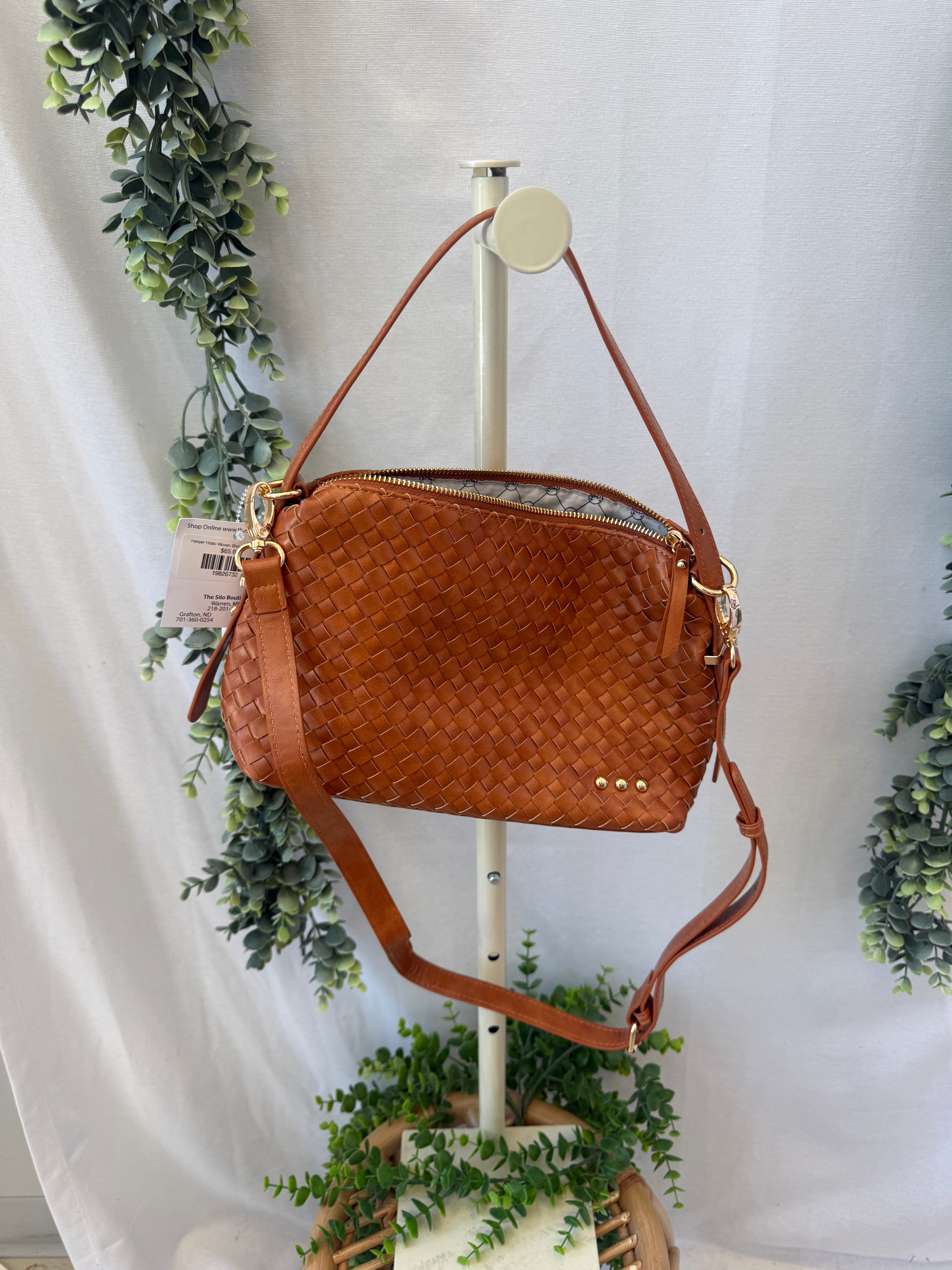 Harper Hobo Woven Shoulder Bag-Brown-The Silo Boutique-The Silo Boutique, Women's Fashion Boutique Located in Warren and Grand Forks North Dakota