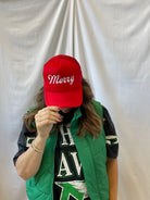 Soft Merry Red Hat-Final Sale-Hats-Summer Tees-The Silo Boutique, Women's Fashion Boutique Located in Warren and Grand Forks North Dakota