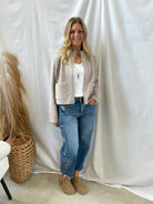 Taupe Be Cool Zipper Cardigan-Cardigans-be cool-The Silo Boutique, Women's Fashion Boutique Located in Warren and Grand Forks North Dakota